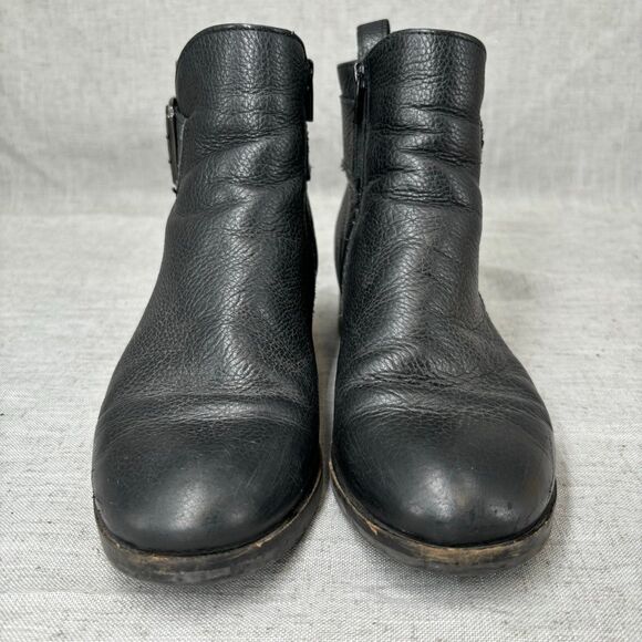 Clarks Mila Charm Boots Black Leather Ankle‎ Bootie Buckle Women’s Size 7 - Picture 3 of 10